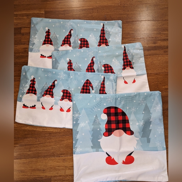 4 gnome pillow cases. Brand new. Family. Winter. - Picture 2 of 5